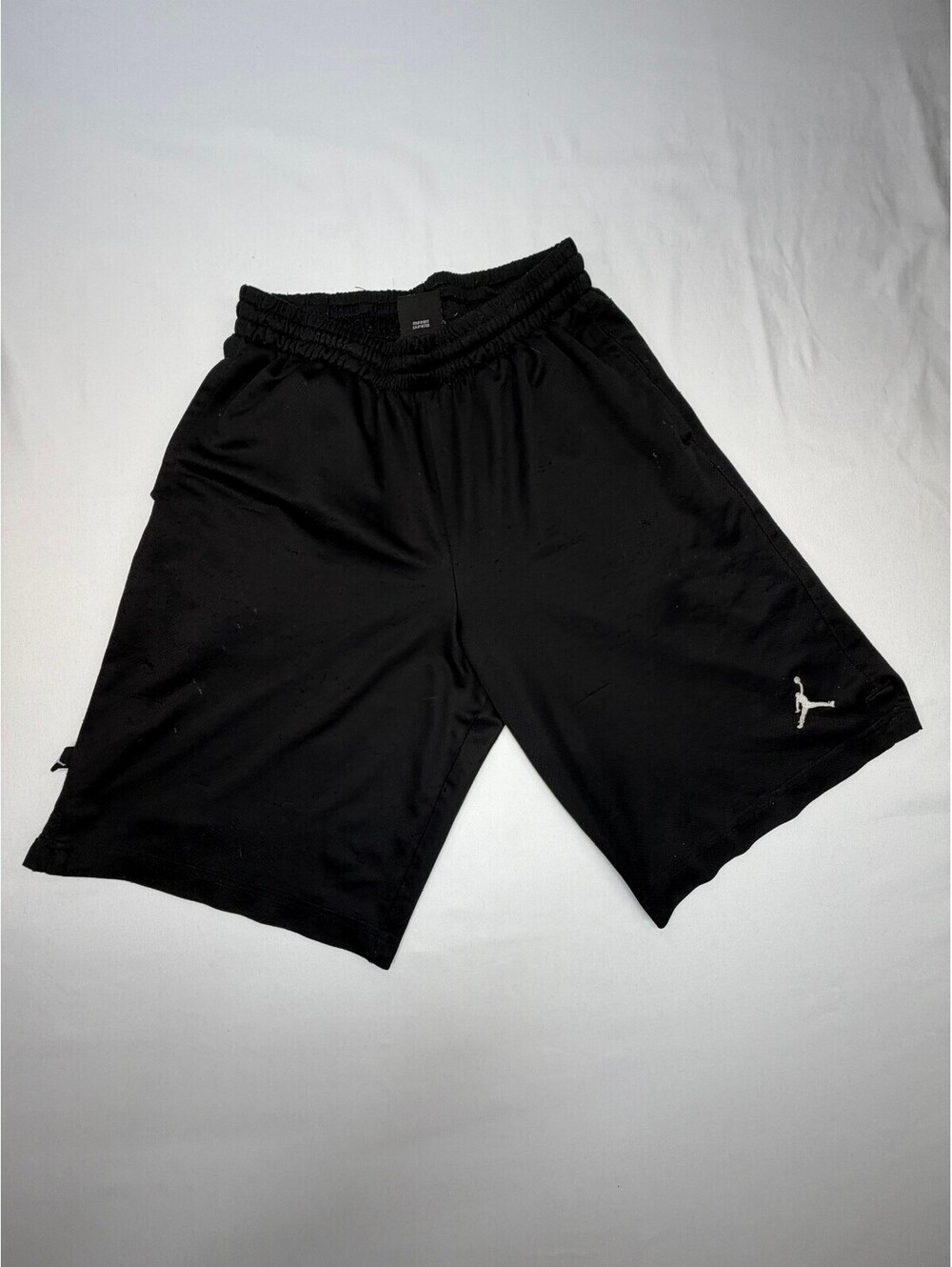 Jordan Air Men's Athletic Mesh Shorts Elastic Waistband Logo Size Medium Black